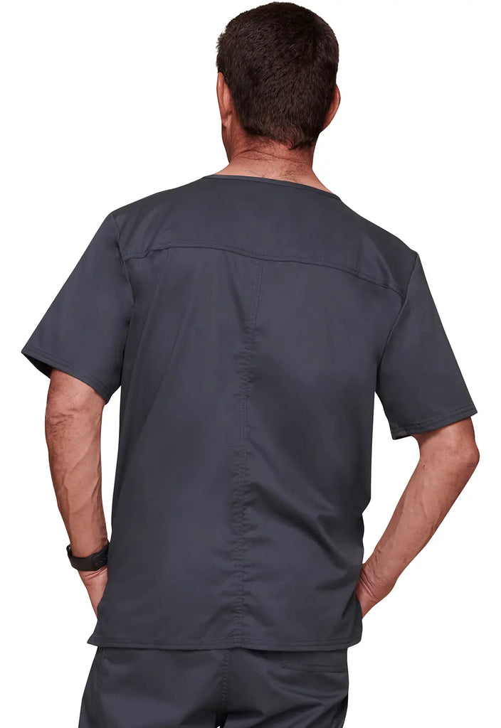 Cherokee Scrubs Unisex 4-pocket V-Neck Top Pewter | scrub-supply.com