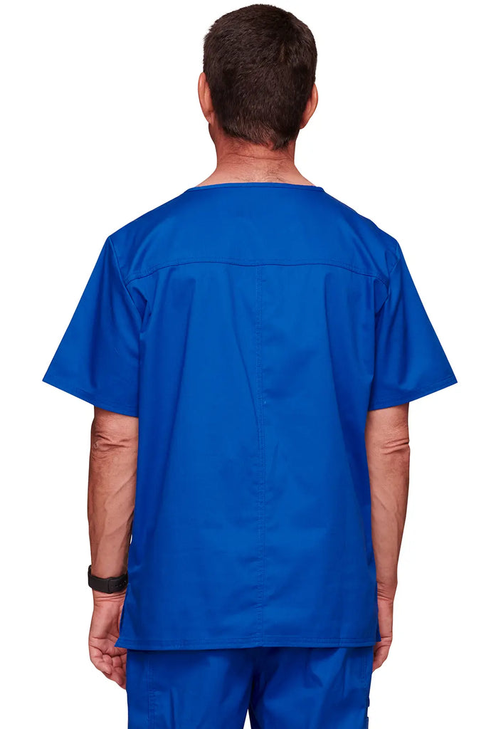 Cherokee Scrubs Unisex 4-pocket V-Neck Top Royal Blue | scrub-supply.com