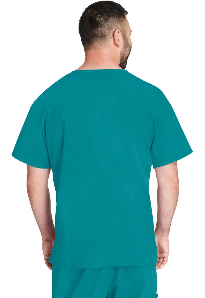 Cherokee Scrubs Unisex 4-pocket V-Neck Top Teal | scrub-supply.com