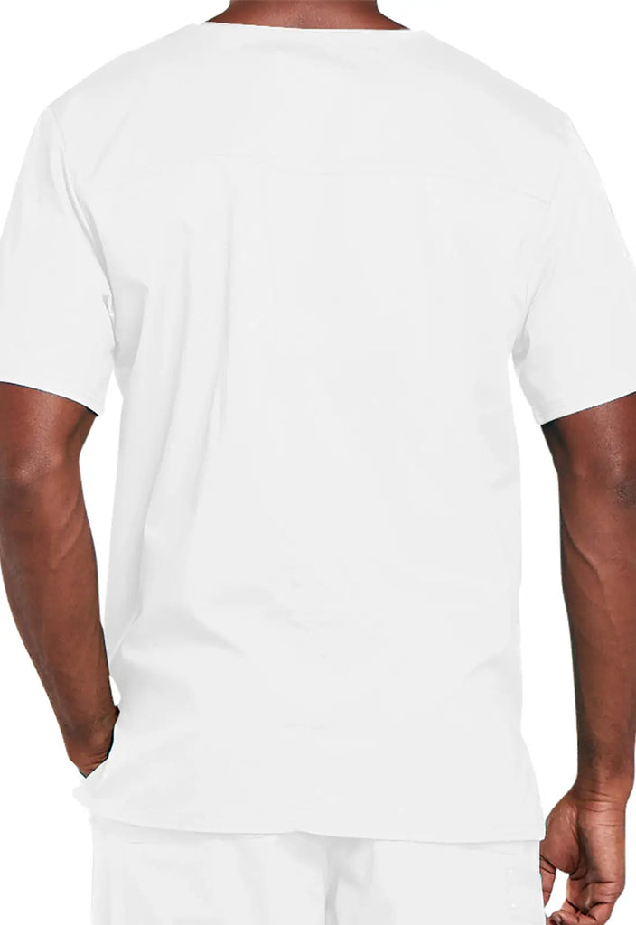 Cherokee Scrubs 4-pocket Unisex V-Neck Top White | scrub-supply.com