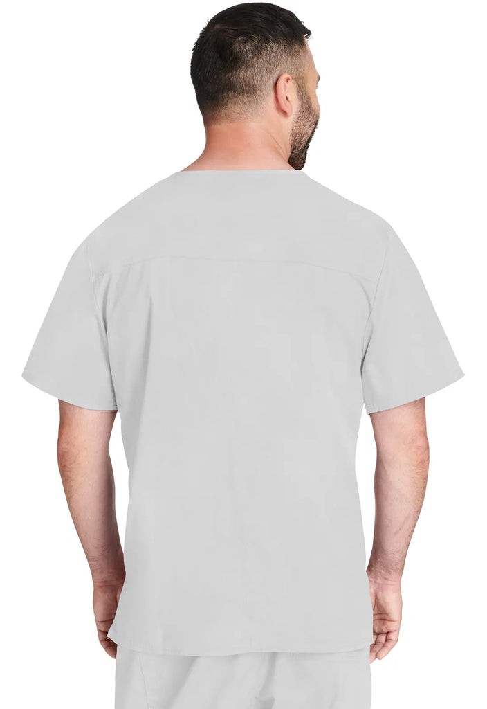 Cherokee Scrubs Unisex 4-pocket V-Neck Top White | scrub-supply.com