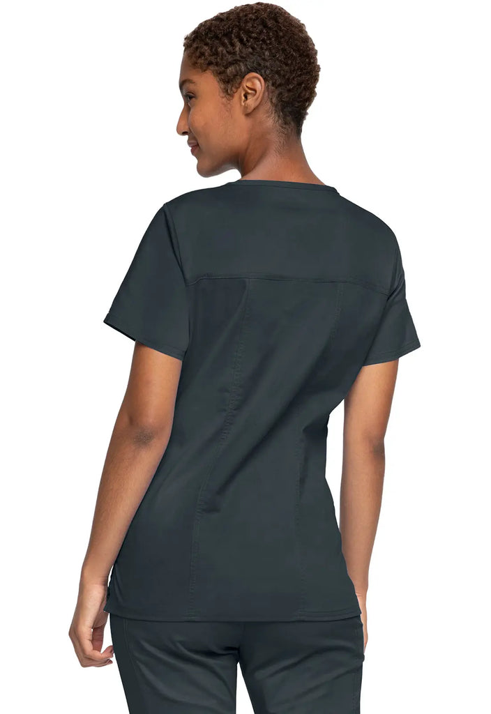 Cherokee Scrubs Women's Stretch 3-Pocket V-Neck Top Pewter | scrub-supply.com