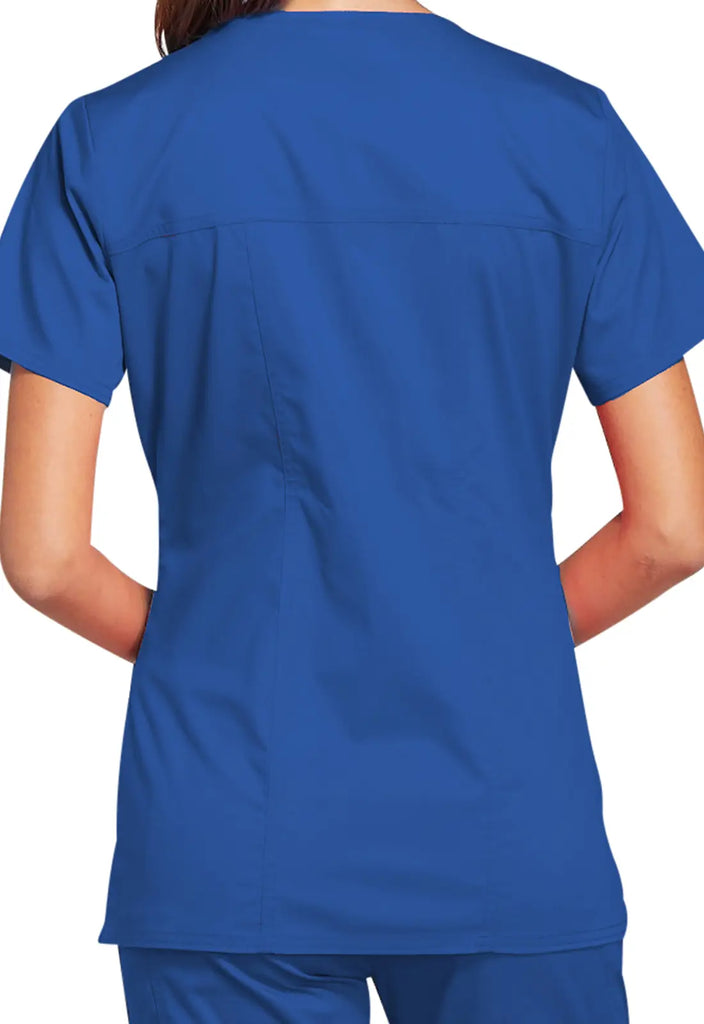 Cherokee Scrubs Stretch 3-Pocket V-Neck Top Royal Blue | scrub-supply.com