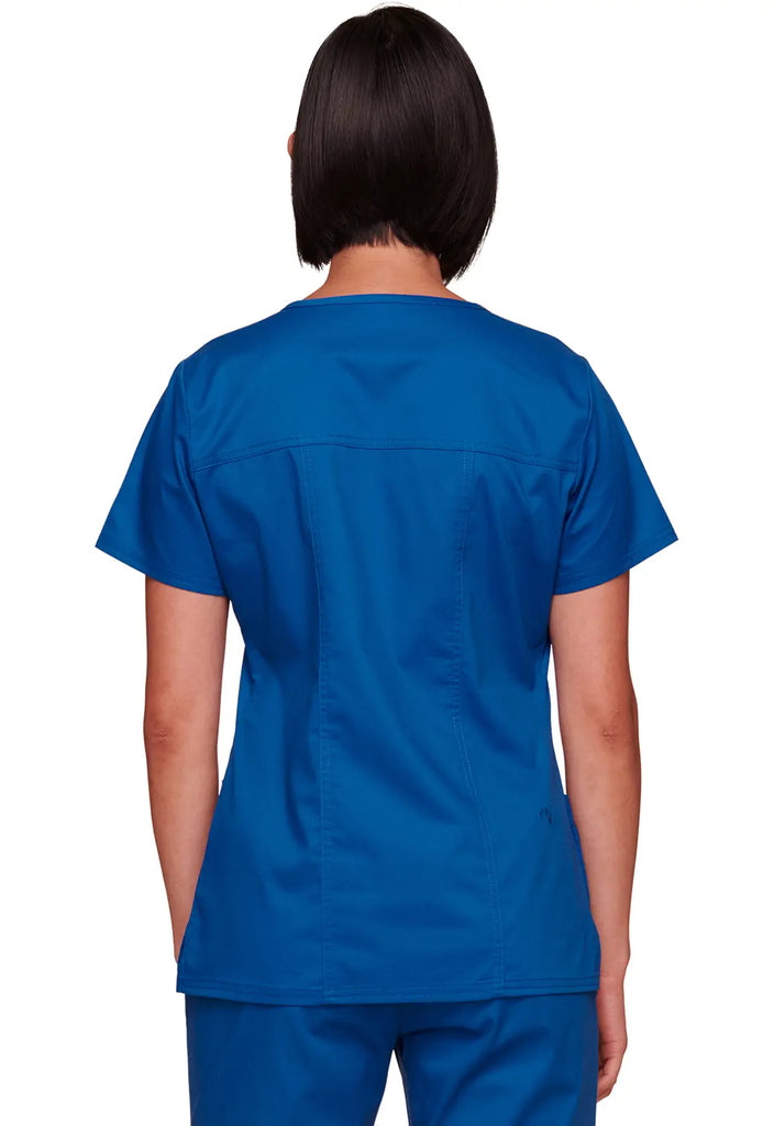 Cherokee Scrubs Women's Stretch 3-Pocket V-Neck Top Royal Blue | scrub-supply.com