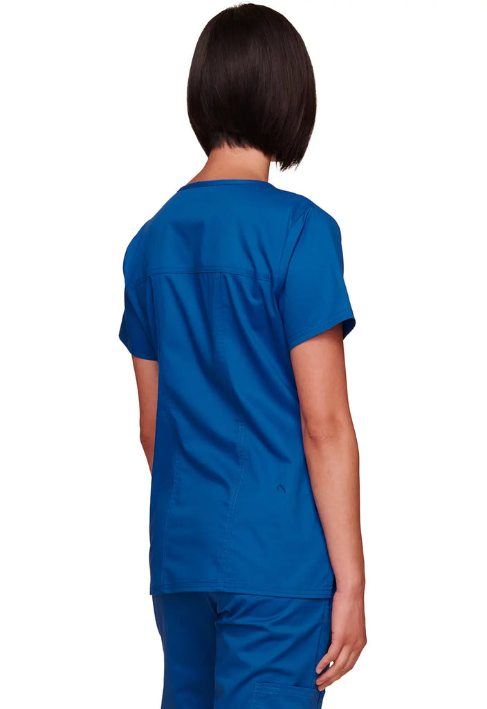 Cherokee Scrubs Women's Stretch 3-Pocket V-Neck Top Royal Blue | scrub-supply.com