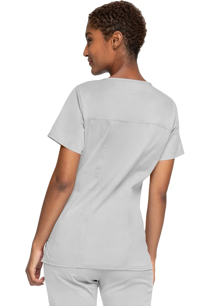 Cherokee Scrubs Women's Stretch 3-Pocket V-Neck Top White | scrub-supply.com