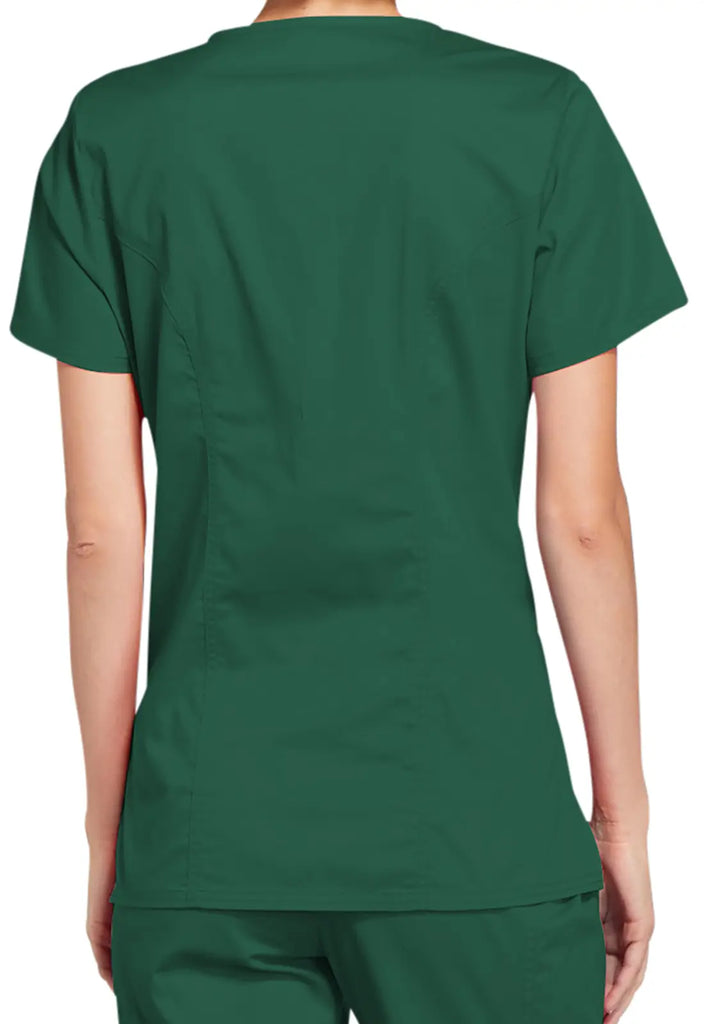 Cherokee Scrubs Stretch Mock Wrap Top Hunter Green | scrub-supply.com