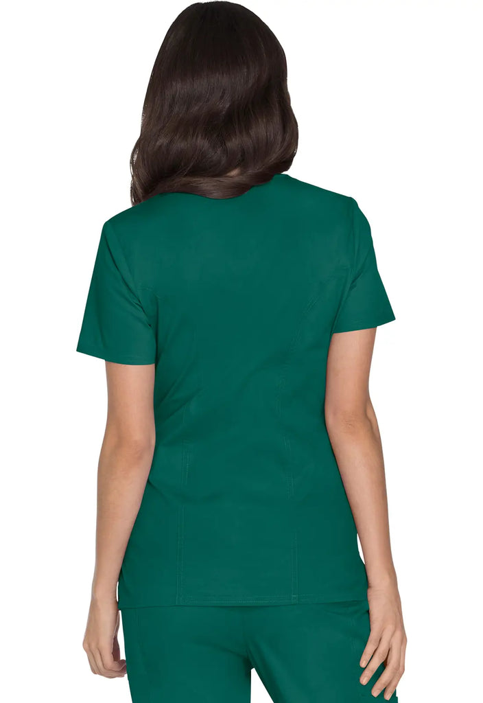 Cherokee Scrubs Women's Stretch Mock Wrap Top Hunter Green | scrub-supply.com