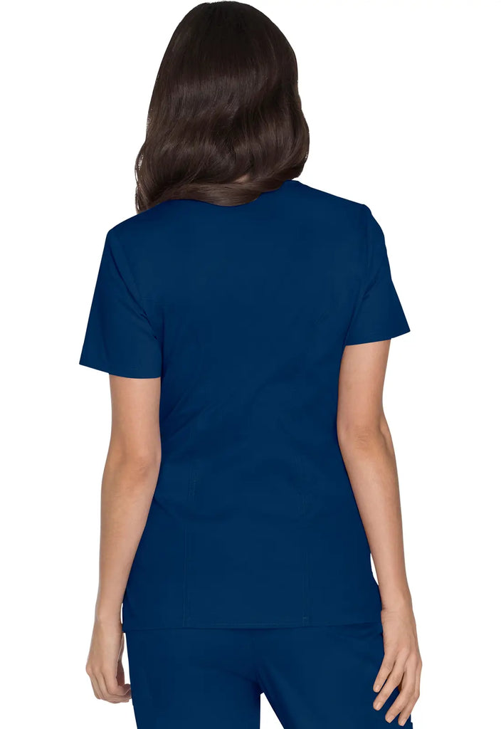 Cherokee Scrubs Women's Stretch Mock Wrap Top Navy | scrub-supply.com