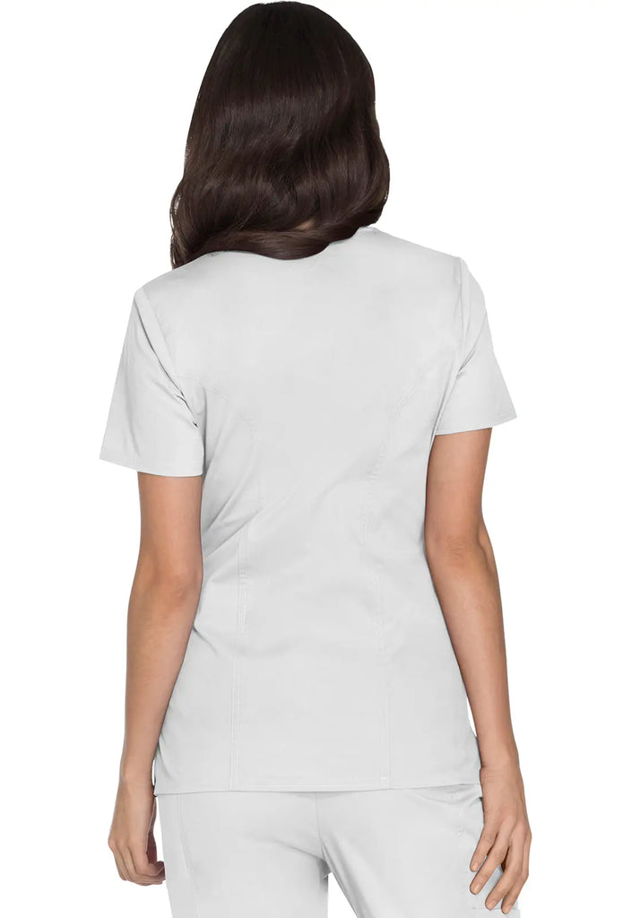 Cherokee Scrubs Women's Stretch Mock Wrap Top White | scrub-supply.com