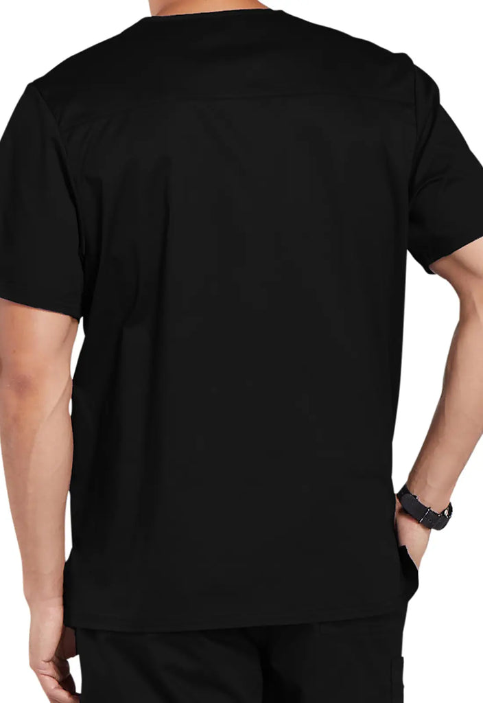 Cherokee Scrubs Men's Tuckable V-Neck Top Black | scrub-supply.com