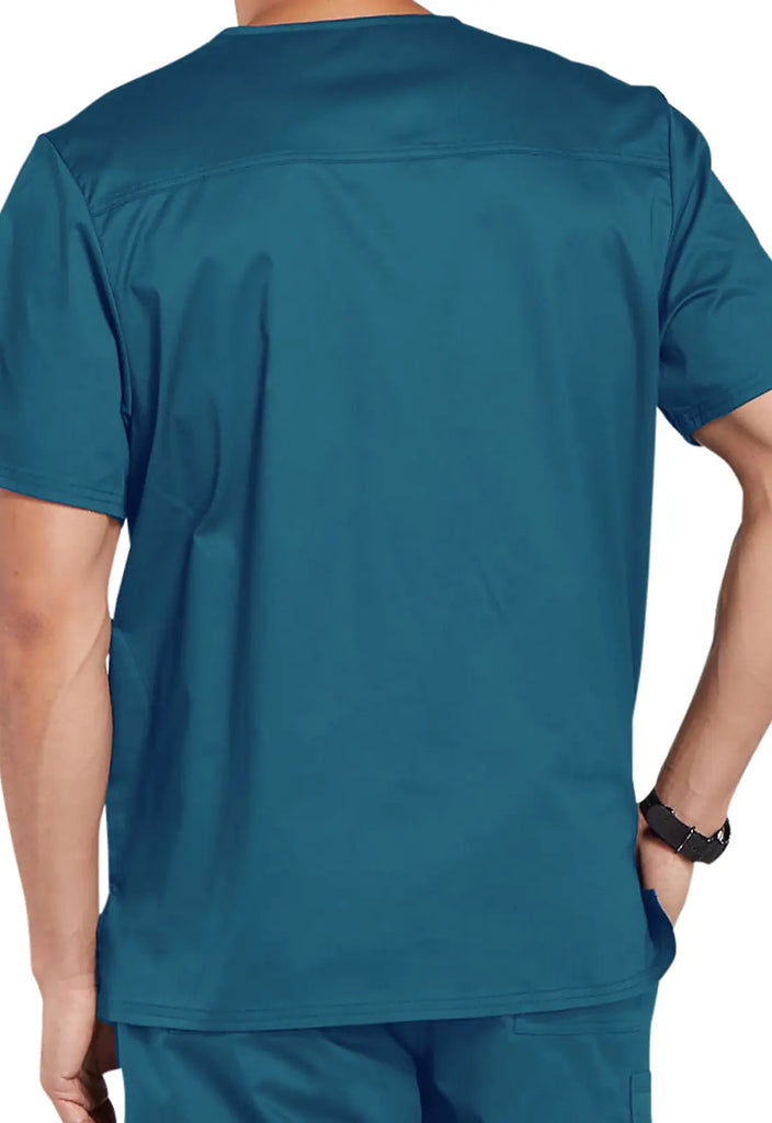 Cherokee Scrubs Men's Tuckable V-Neck Top Caribbean Blue | scrub-supply.com