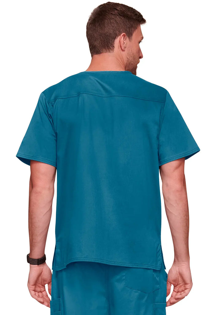 Cherokee Scrubs Men's Tuckable V-Neck Top Caribbean Blue | scrub-supply.com