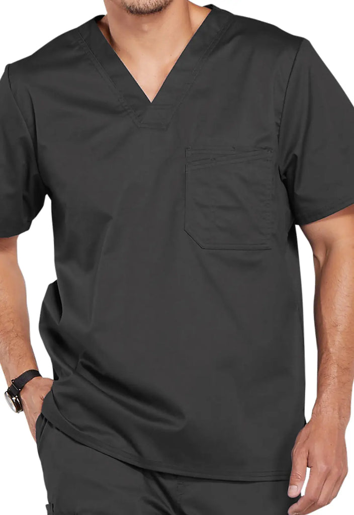 Cherokee Scrubs Men's Tuckable V-Neck Top Pewter | scrub-supply.com