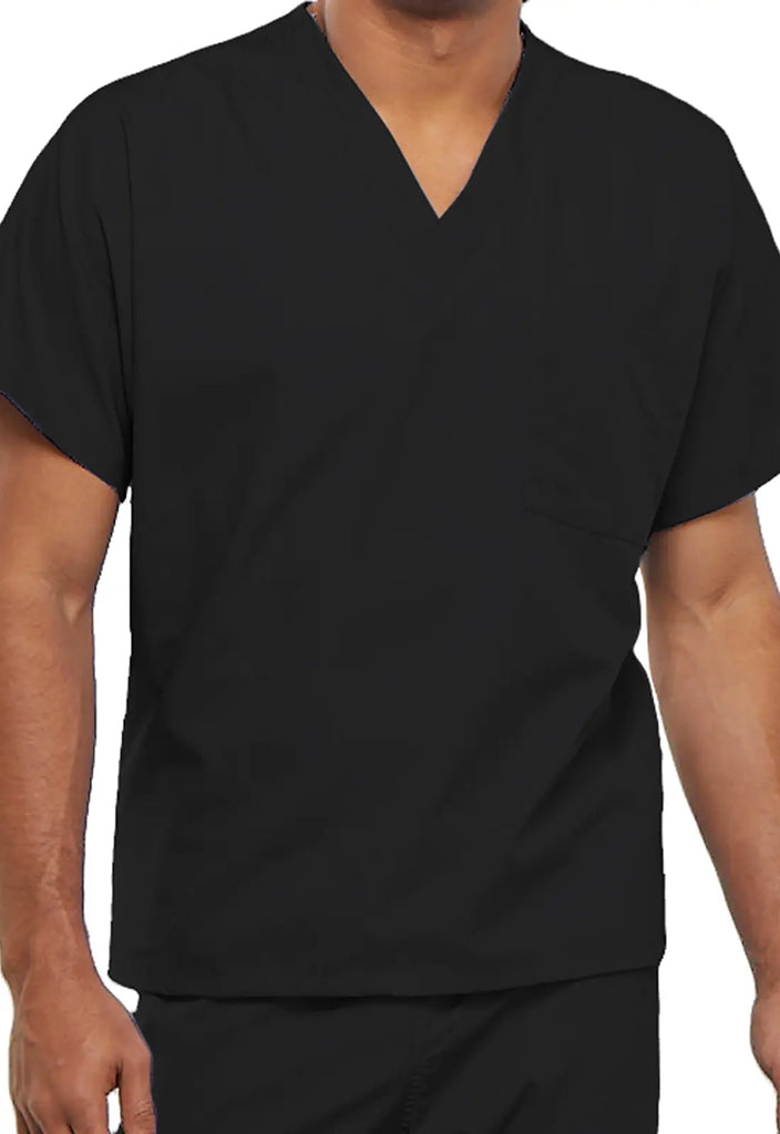 Cherokee Scrubs Unisex V-Neck Tunic Black | scrub-supply.com