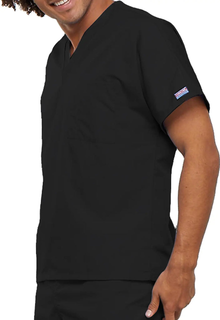 Cherokee Scrubs Unisex V-Neck Tunic Black | scrub-supply.com