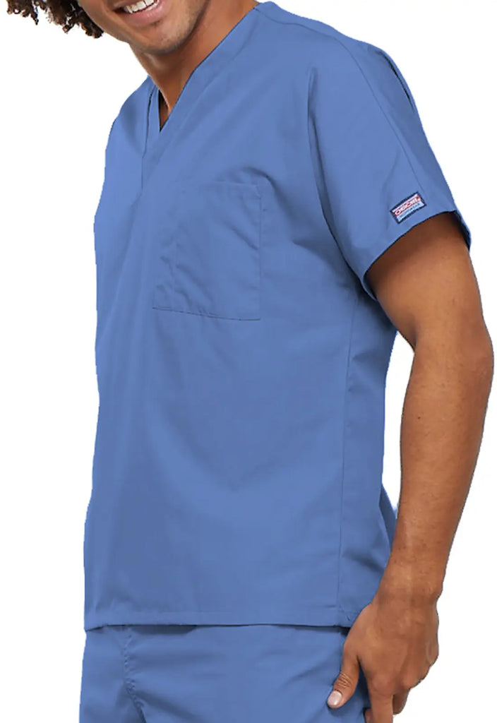 Cherokee Scrubs Unisex V-Neck Tunic Ceil Blue | scrub-supply.com