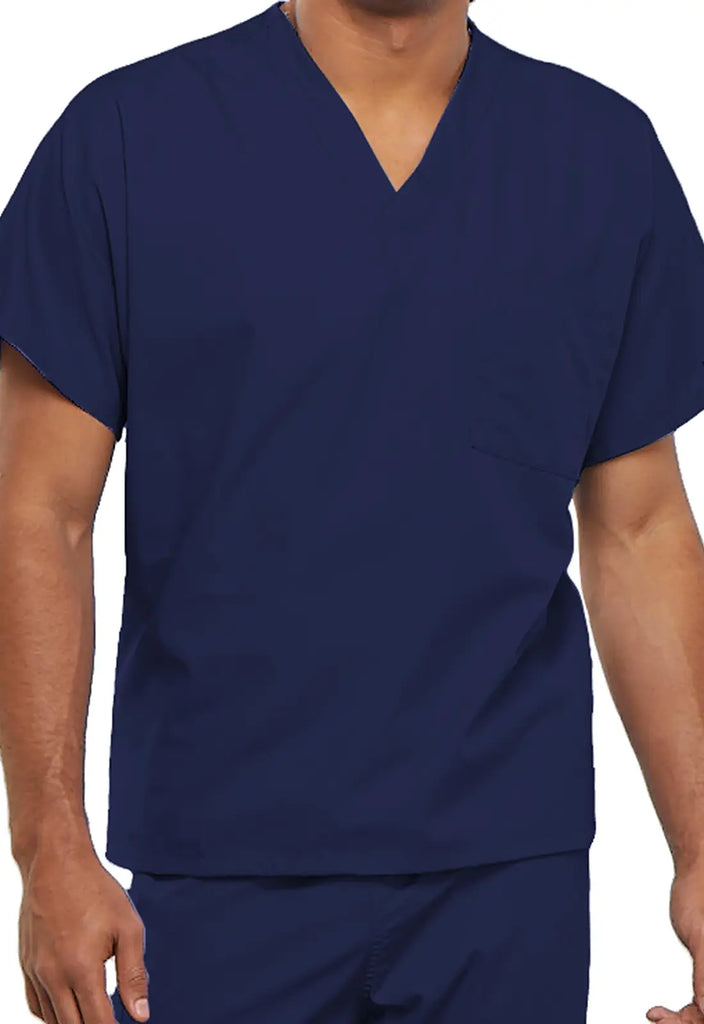 Cherokee Scrubs Unisex V-Neck Tunic Navy | scrub-supply.com