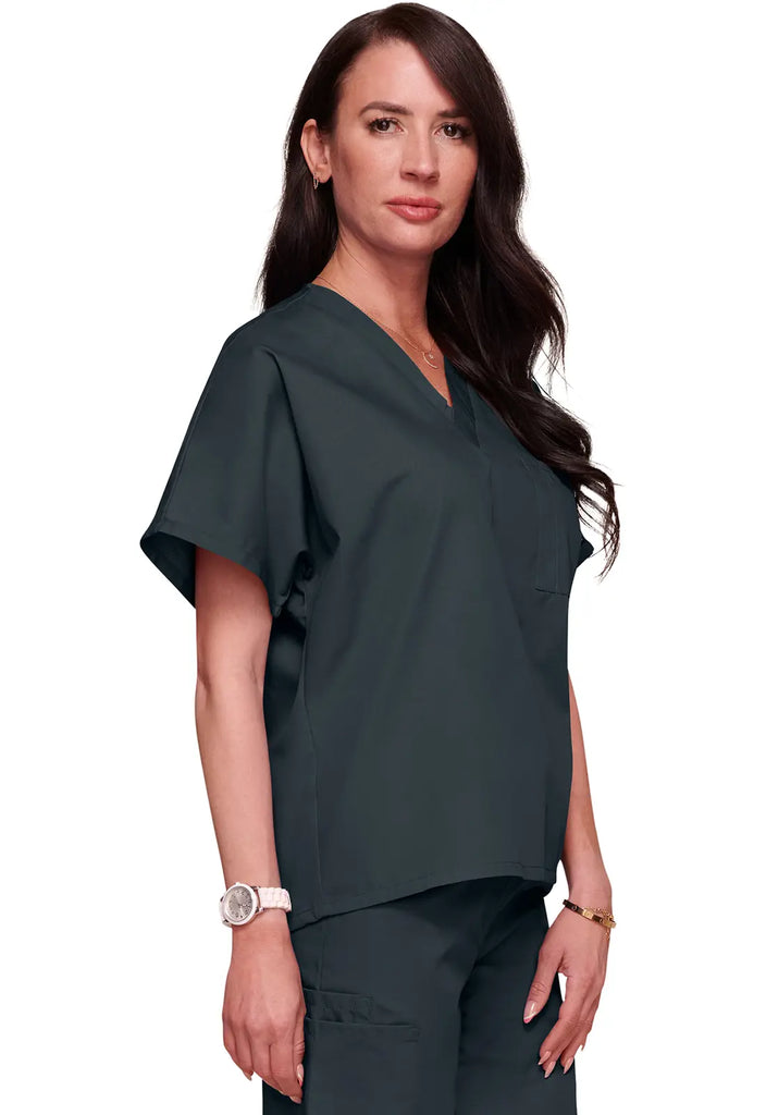 Cherokee Scrubs Unisex V-Neck Tunic Pewter | scrub-supply.com