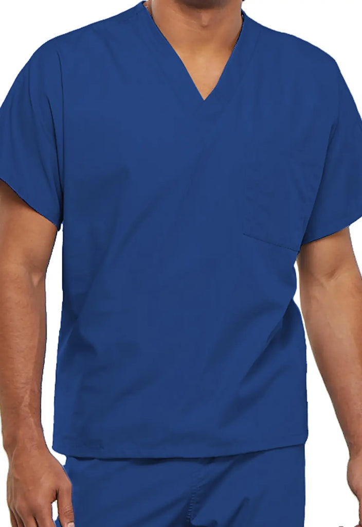 Cherokee Scrubs Unisex V-Neck Tunic Royal Blue | scrub-supply.com