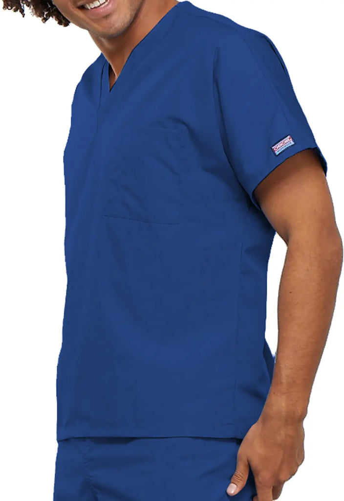 Cherokee Scrubs Unisex V-Neck Tunic Royal Blue | scrub-supply.com