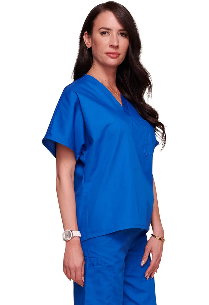 Cherokee Scrubs Unisex V-Neck Tunic Royal Blue | scrub-supply.com