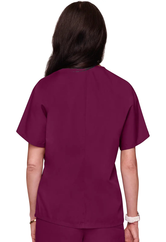 Cherokee Scrubs Unisex V-Neck Tunic Wine | scrub-supply.com