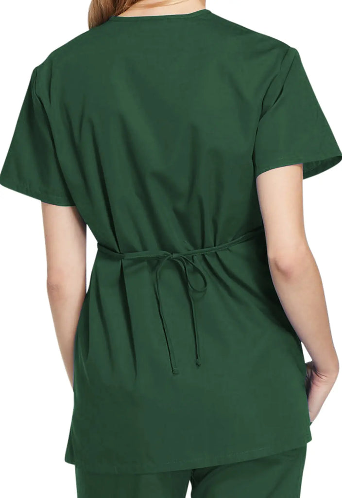 Cherokee Scrubs Mock Wrap Tunic Hunter Green | scrub-supply.com