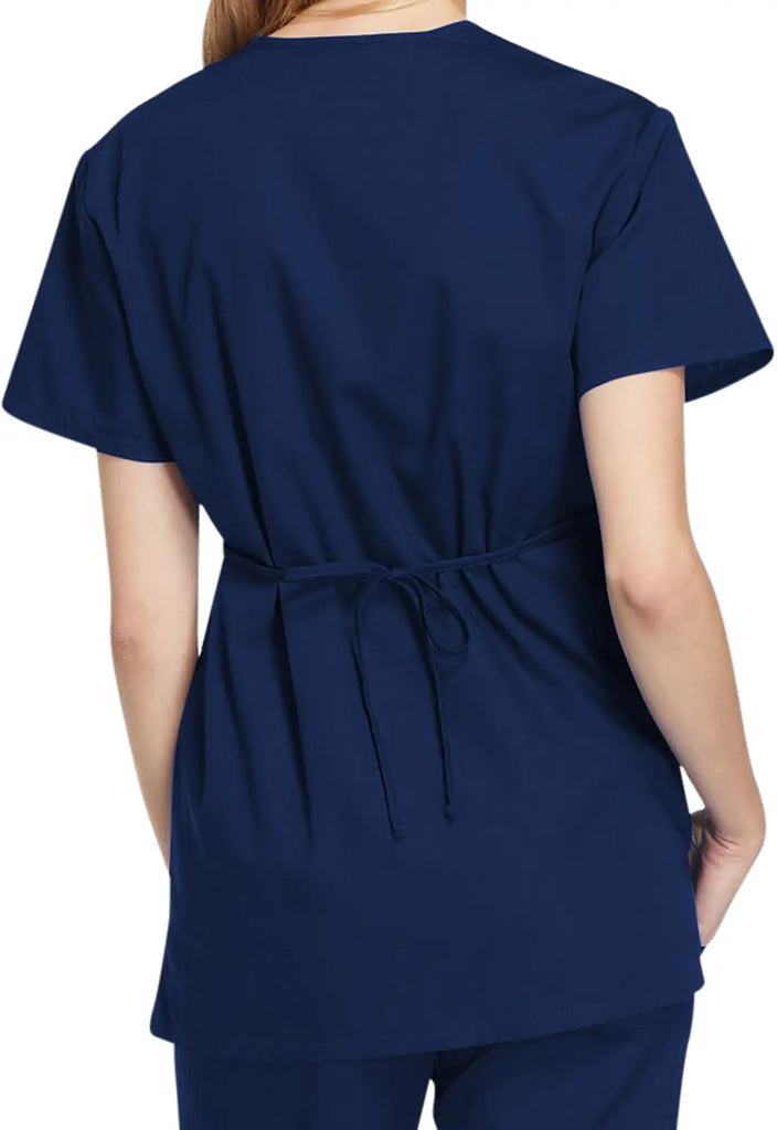 Cherokee Scrubs Mock Wrap Tunic Navy | scrub-supply.com