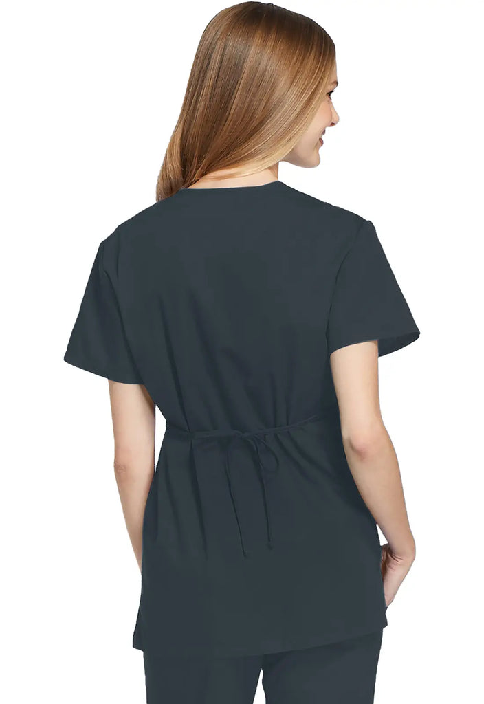 Cherokee Scrubs Women's Mock Wrap Tunic Pewter | scrub-supply.com