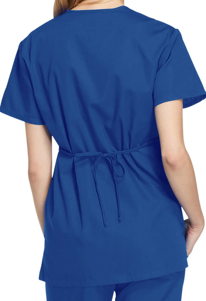 Cherokee Scrubs Mock Wrap Tunic Royal Blue | scrub-supply.com