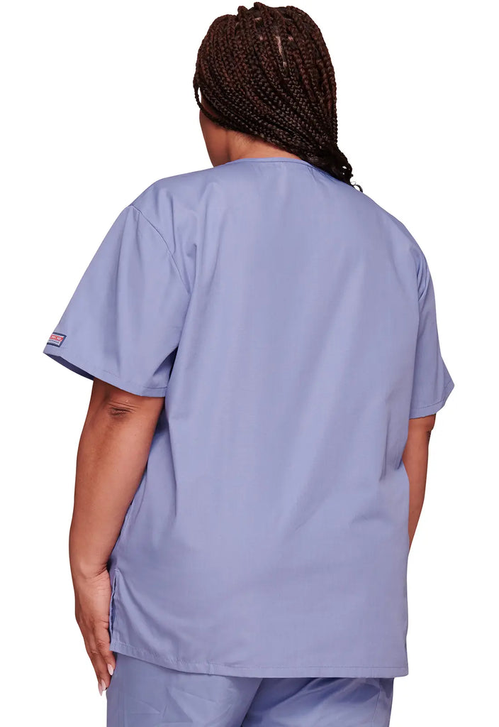 Cherokee Scrubs 3-pocket Unisex V-Neck Top Ceil Blue | scrub-supply.com