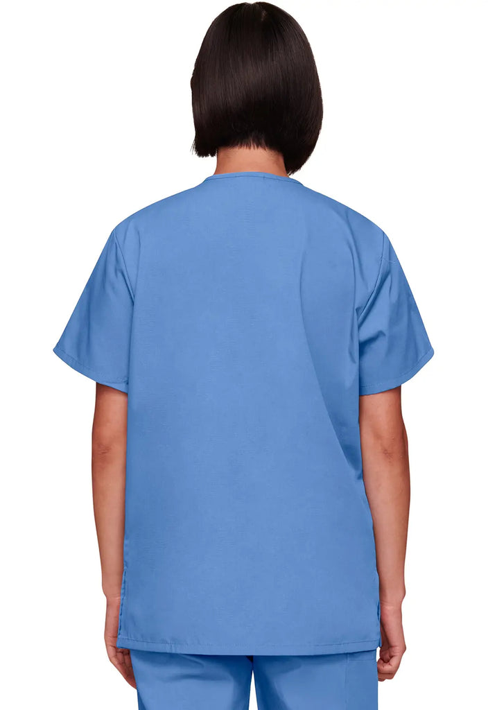 Cherokee Scrubs Unisex 3-pocket V-Neck Top Ceil Blue | scrub-supply.com