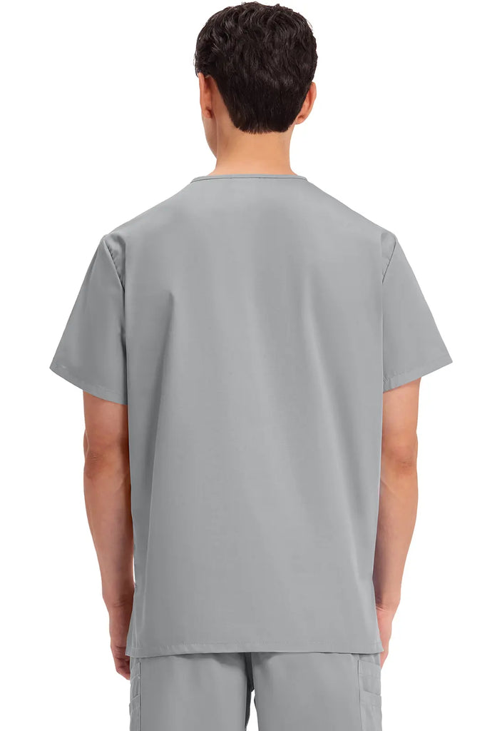 Cherokee Scrubs Unisex 3-pocket V-Neck Top Grey | scrub-supply.com