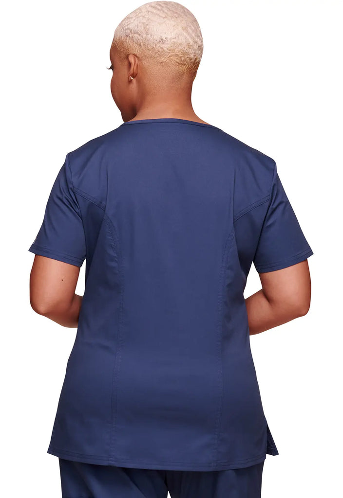 Cherokee Scrubs 3-pocket Unisex V-Neck Top Navy | scrub-supply.com