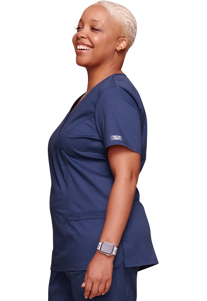 Cherokee Scrubs 3-pocket Unisex V-Neck Top Navy | scrub-supply.com