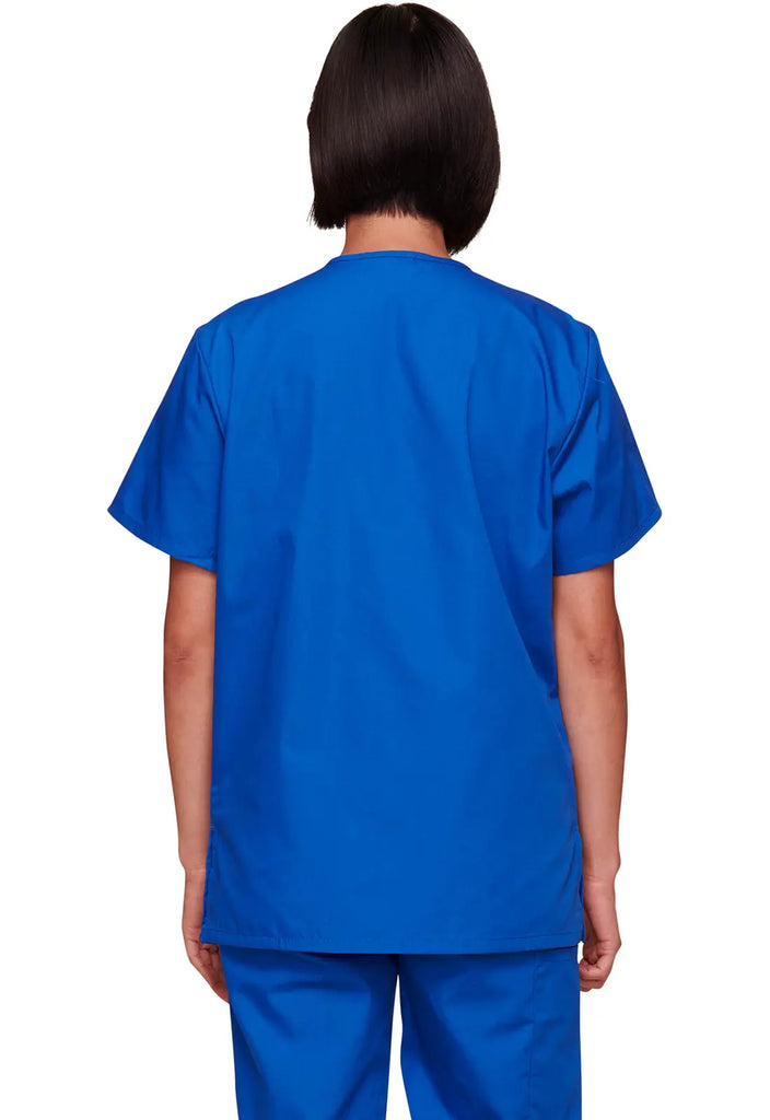 Cherokee Scrubs Unisex 3-pocket V-Neck Top Royal Blue | scrub-supply.com