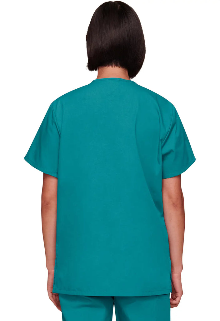 Cherokee Scrubs Unisex 3-pocket V-Neck Top Teal | scrub-supply.com