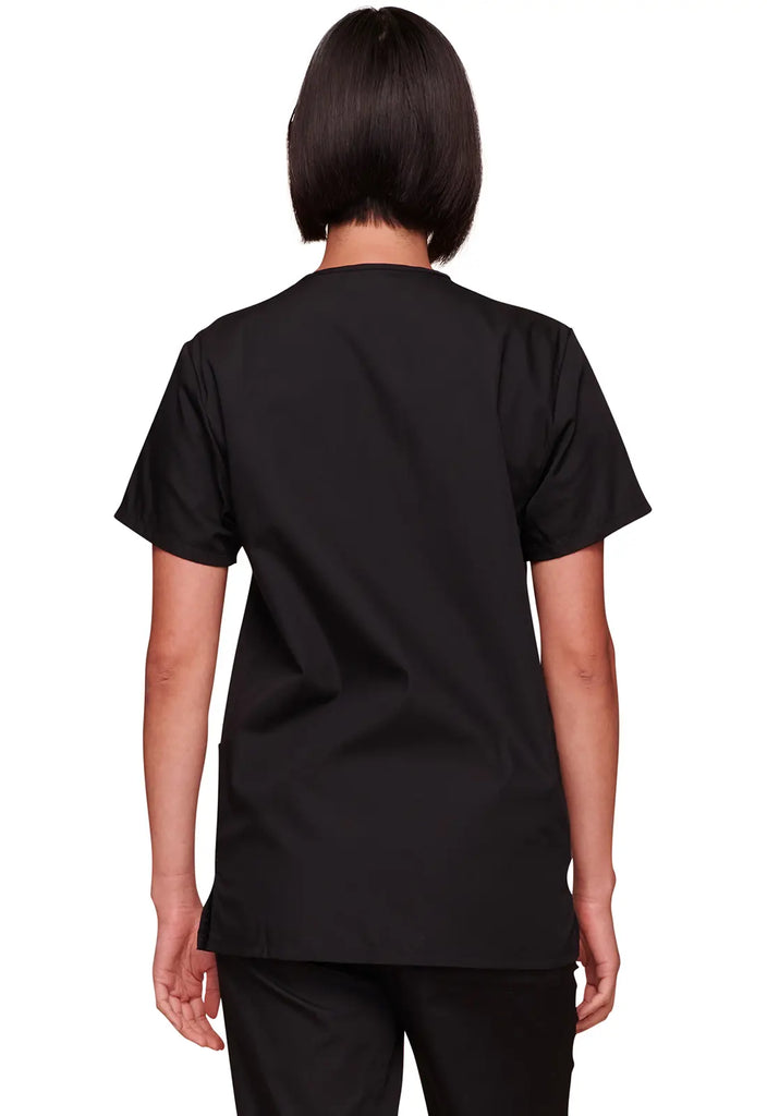 Cherokee Scrubs Unisex Top and Pant Set Black | scrub-supply.com