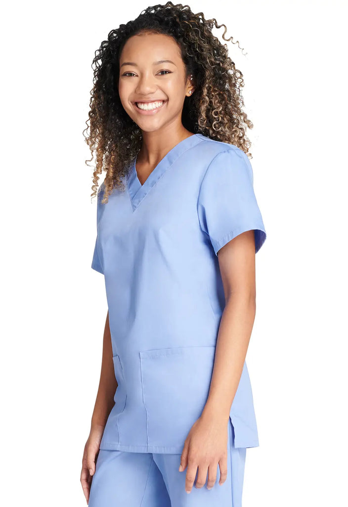 Cherokee Scrubs Unisex Top and Pant Set Ceil Blue | scrub-supply.com