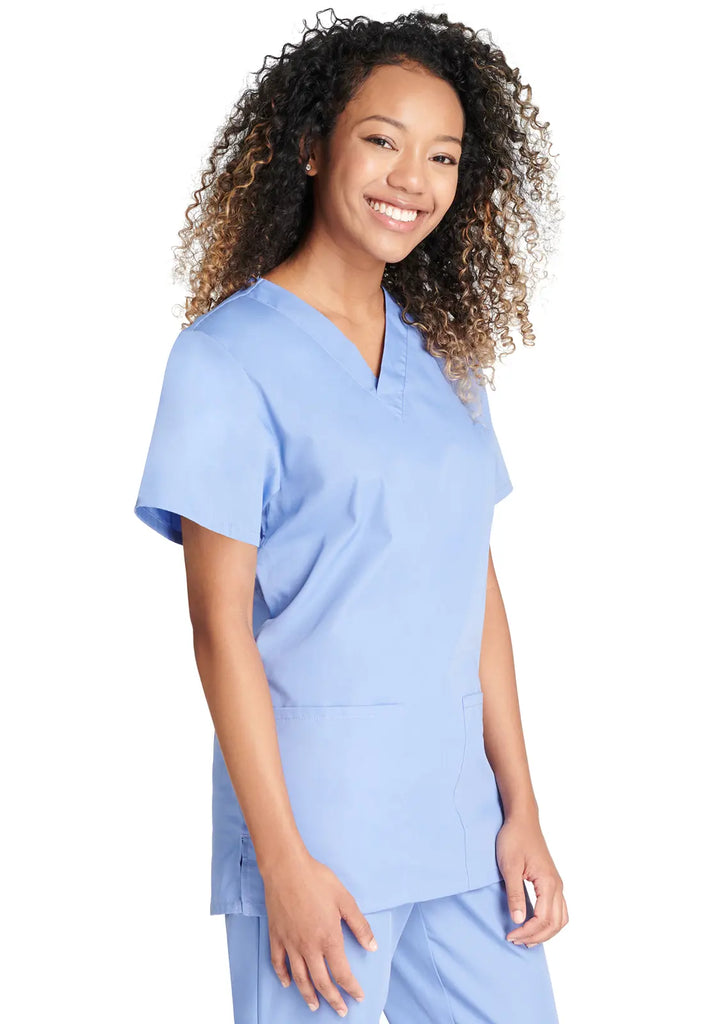 Cherokee Scrubs Unisex Top and Pant Set Ceil Blue | scrub-supply.com