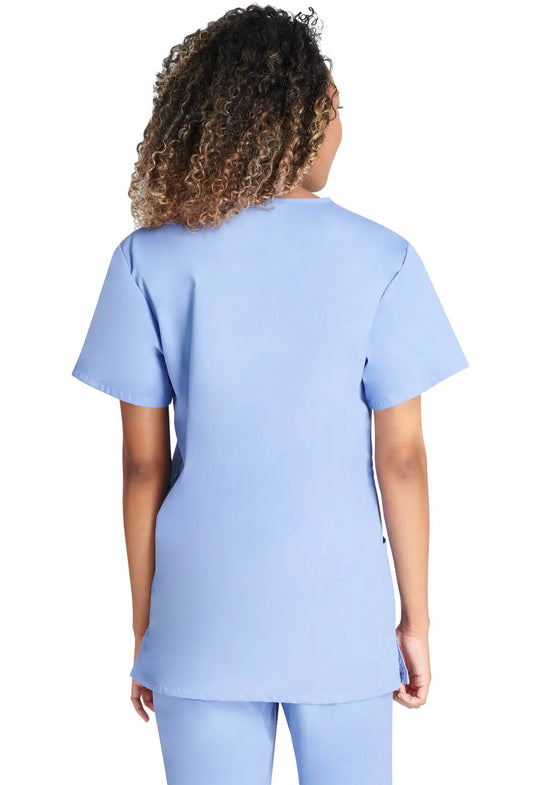 Cherokee Scrubs Unisex Top and Pant Set Ceil Blue | scrub-supply.com