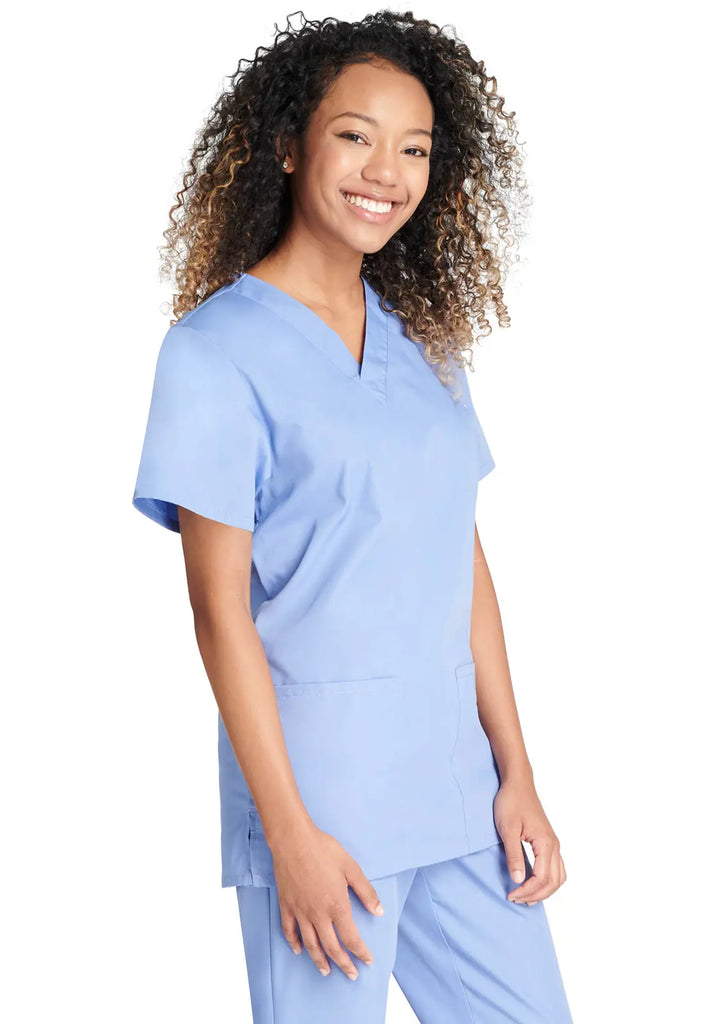 Cherokee Scrubs Unisex Top and Pant Set Ceil Blue | scrub-supply.com