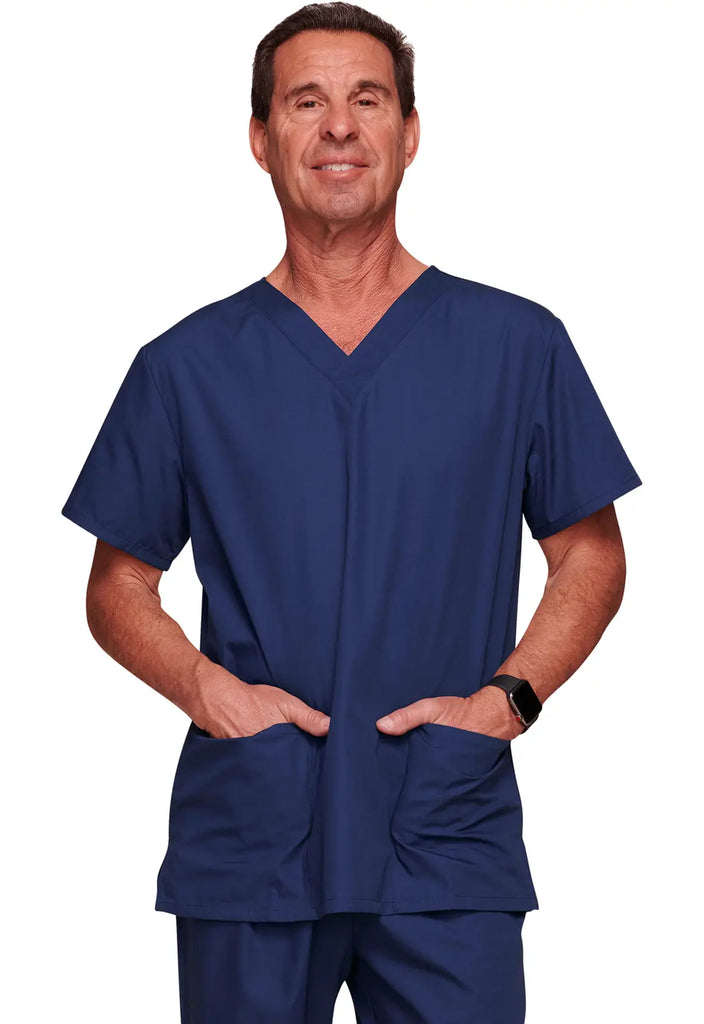 Cherokee Scrubs Unisex Top and Pant Set Navy | scrub-supply.com