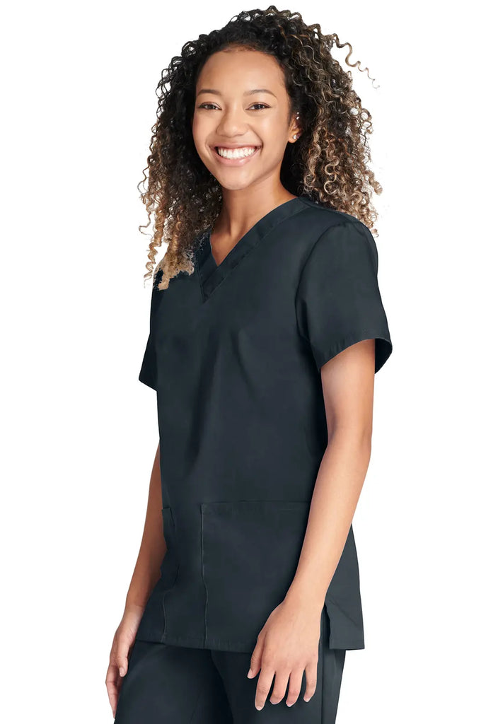 Cherokee Scrubs Unisex Top and Pant Set Pewter | scrub-supply.com