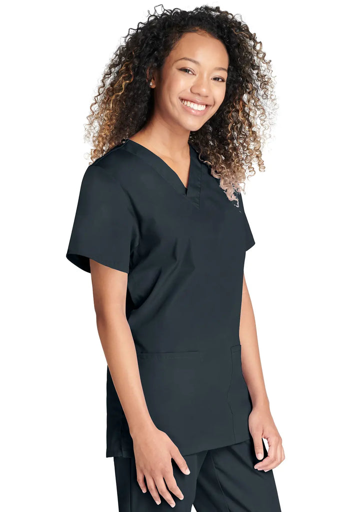 Cherokee Scrubs Unisex Top and Pant Set Pewter | scrub-supply.com