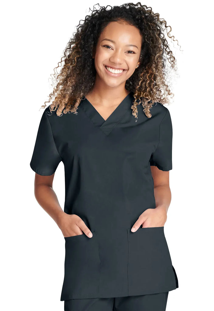 Cherokee Scrubs Unisex Top and Pant Set Pewter | scrub-supply.com