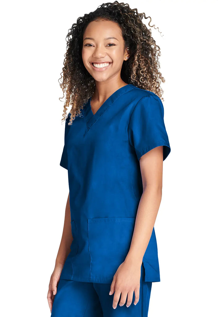 Cherokee Scrubs Unisex Top and Pant Set Royal Blue | scrub-supply.com