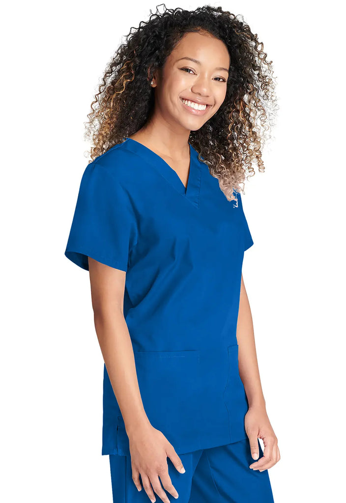 Cherokee Scrubs Unisex Top and Pant Set Royal Blue | scrub-supply.com