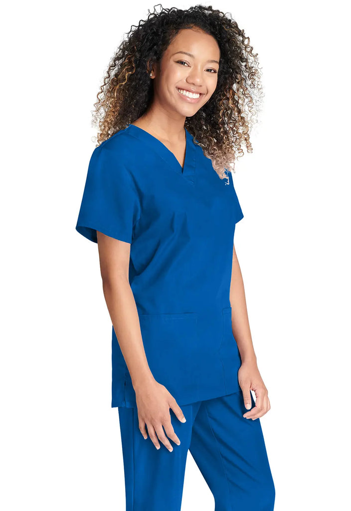 Cherokee Scrubs Unisex Top and Pant Set Royal Blue | scrub-supply.com